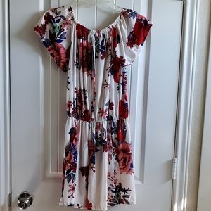 Floral off the shoulder romper